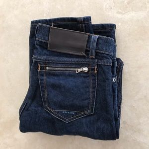 Prada Blue Boot Cut Jeans Classic Style